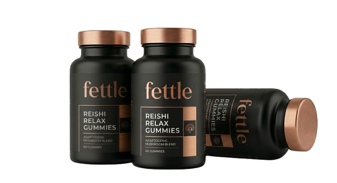 Fettle Reishi Relax Gummies — three bottles
